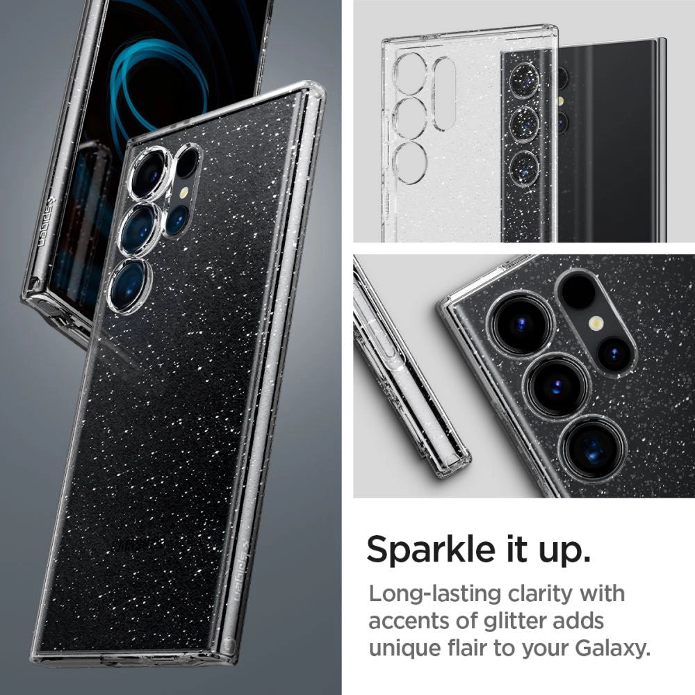 Spigen Liquid Crystal Case til Samsung Galaxy S24 Ultra - Clear Glitter