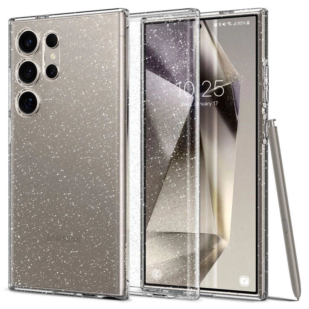 Spigen Liquid Crystal Case til Samsung Galaxy S24 Ultra - Clear Glitter