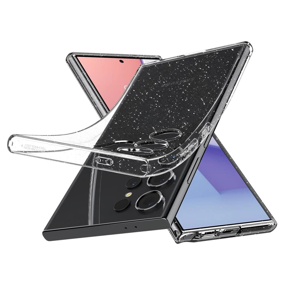 Spigen Liquid Crystal Case til Samsung Galaxy S24 Ultra - Clear Glitter