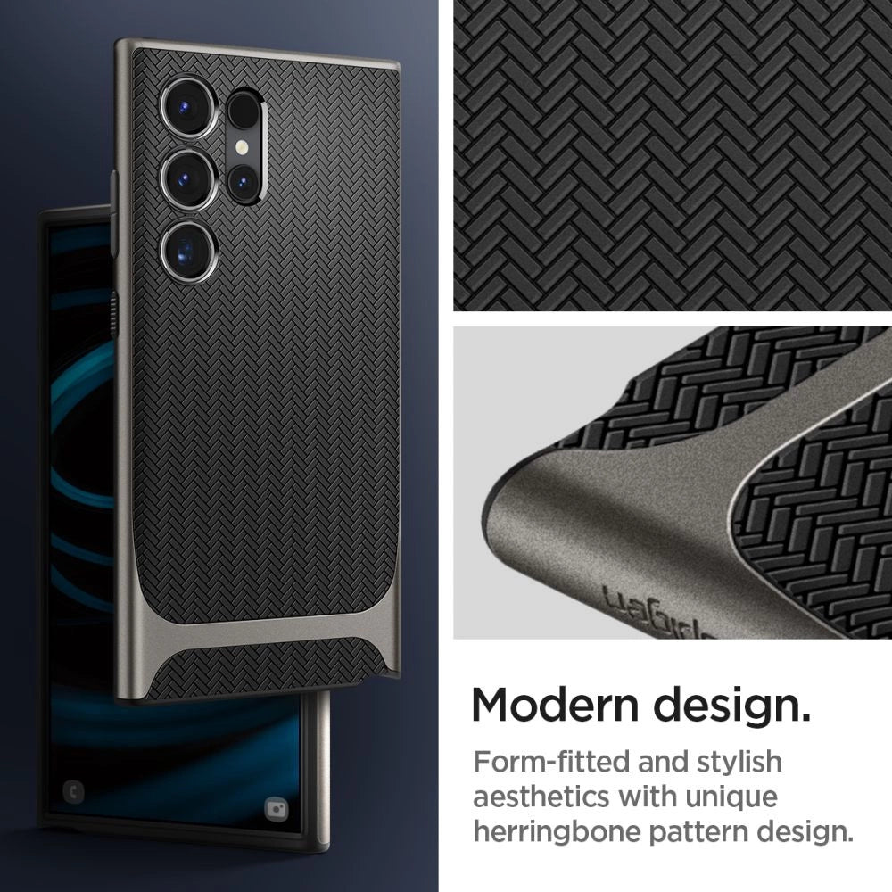 Spigen Neo Hybrid Case til Samsung Galaxy S24 Ultra - Metallic Gray
