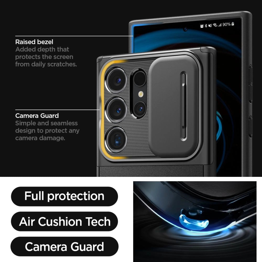 Spigen Optik Armor Case til Samsung Galaxy S24 Ultra - sort