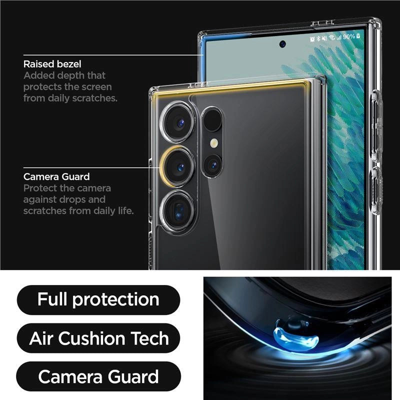 Spigen Ultra Hybrid Case til Samsung Galaxy S24 Ultra - Gennemsigtig