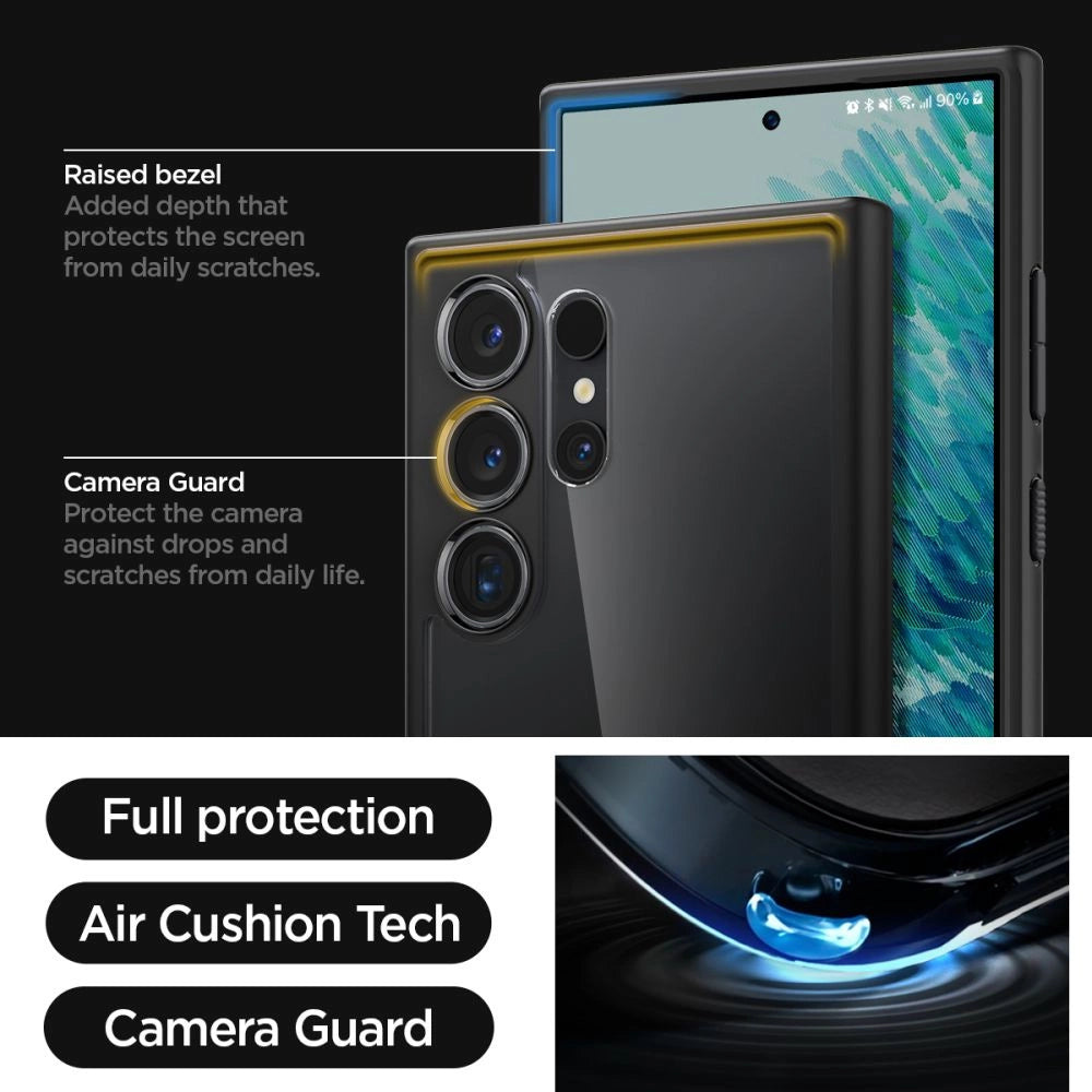 Spigen Ultra Hybrid Case til Samsung Galaxy S24 Ultra - Matte Black