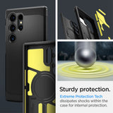 Spigen Tough Armor MagSafe-kasse til Samsung Galaxy S24 Ultra - sort