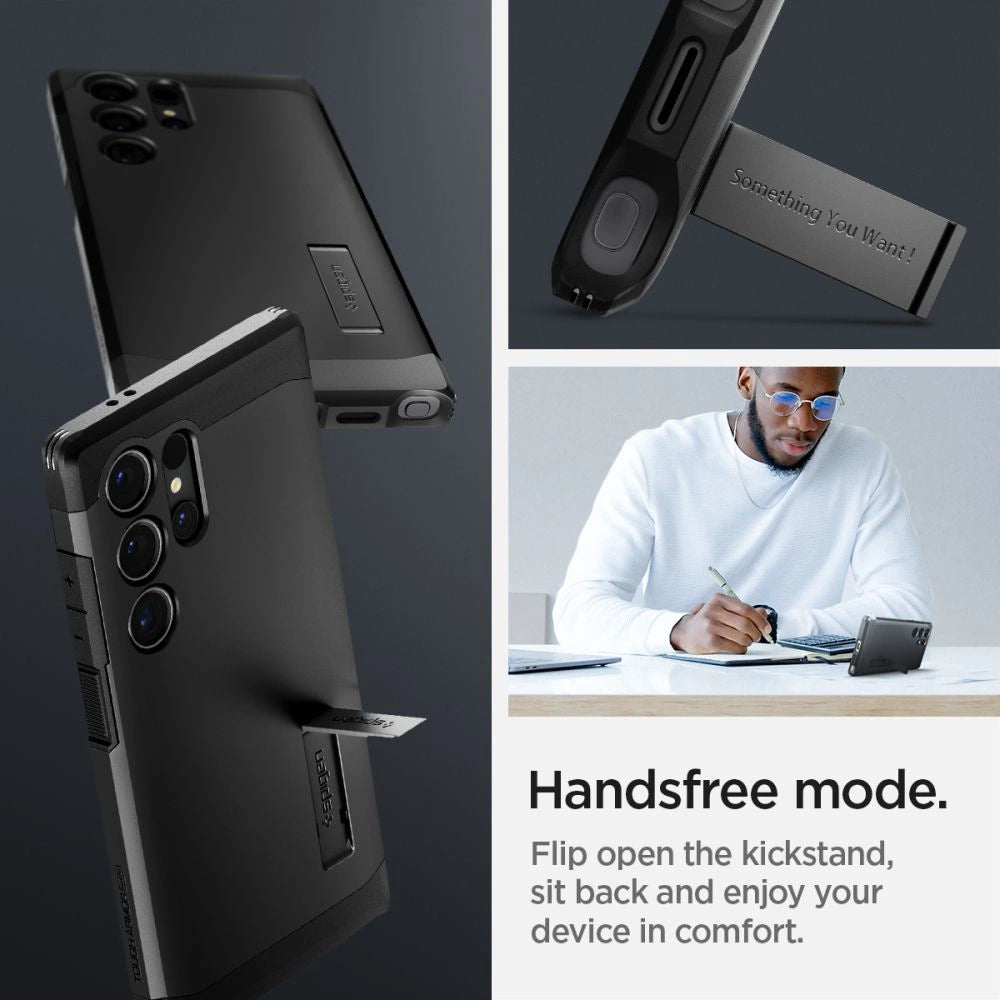 Spigen Tough Armor MagSafe-kasse til Samsung Galaxy S24 Ultra - sort