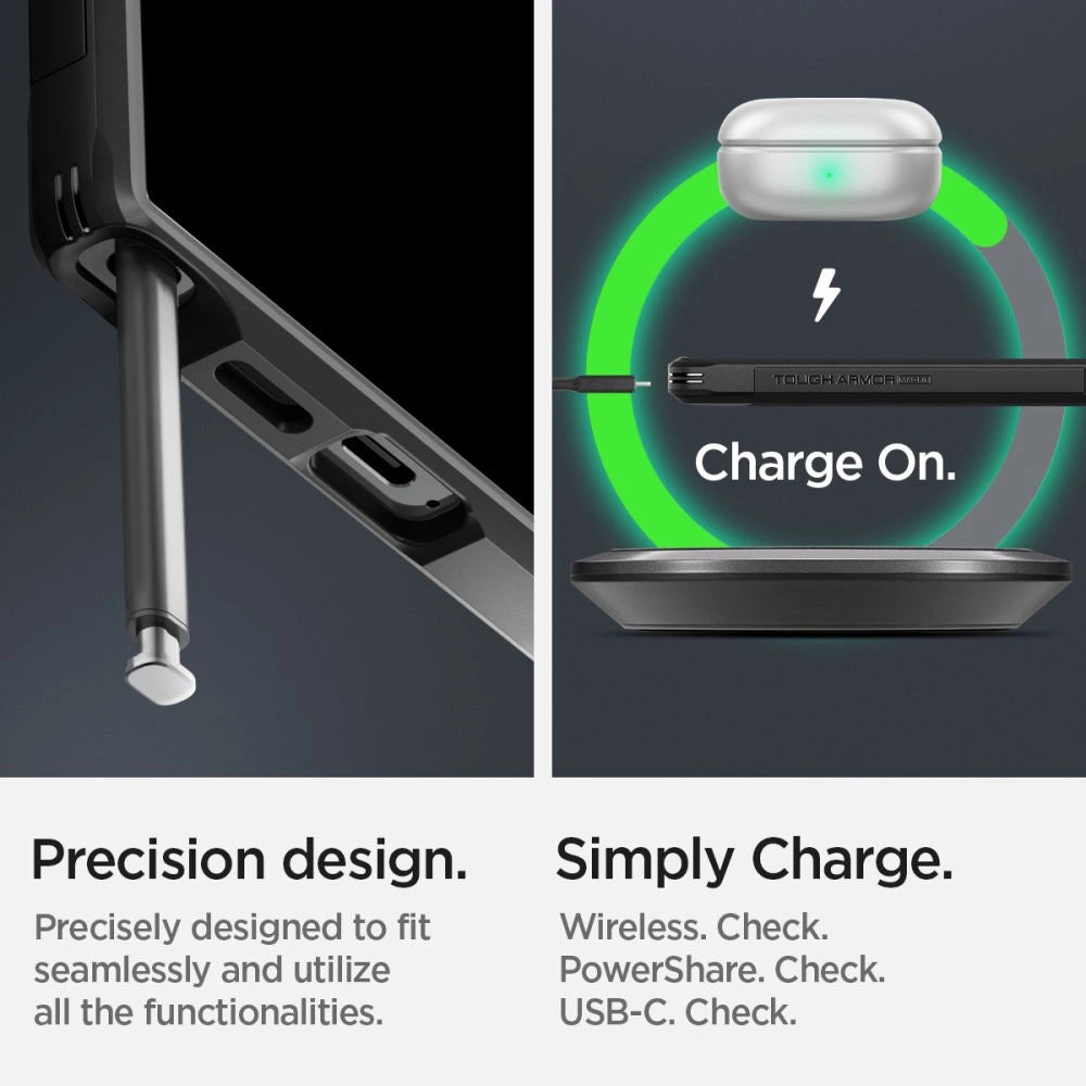 Spigen Tough Armor MagSafe-kasse til Samsung Galaxy S24 Ultra - sort