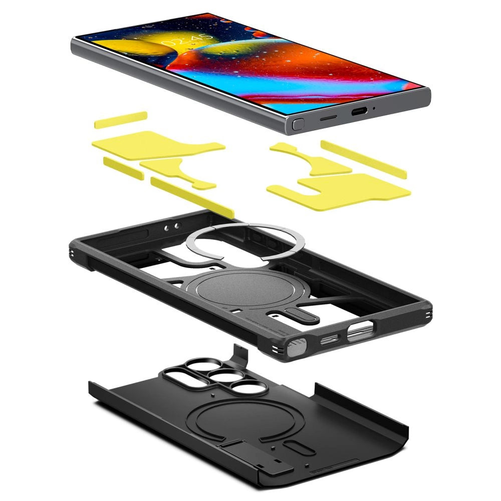 Spigen Tough Armor MagSafe-kasse til Samsung Galaxy S24 Ultra - sort