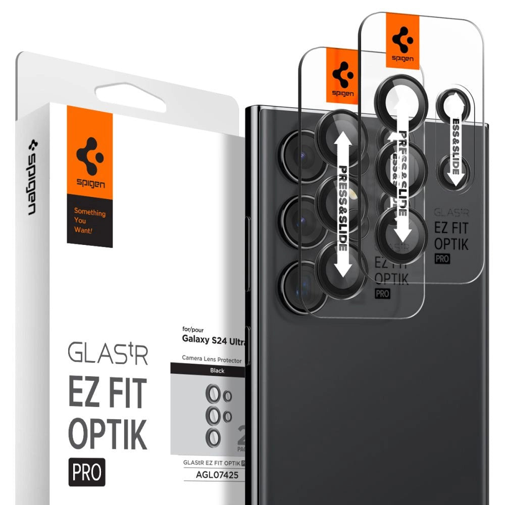 Spigen Optik.tR EZ Fit Kamerabeskytter til Samsung Galaxy S24 Ultra - sort 2 stk.