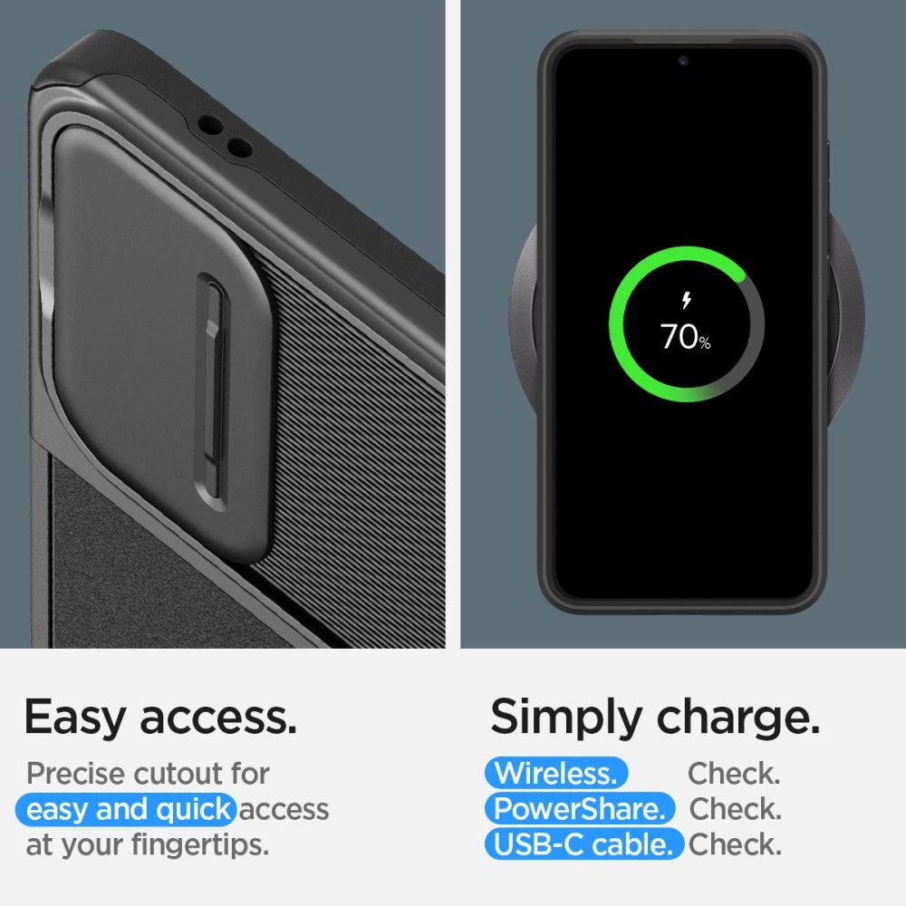 Spigen Optik Armor Case til Samsung Galaxy S24 - sort
