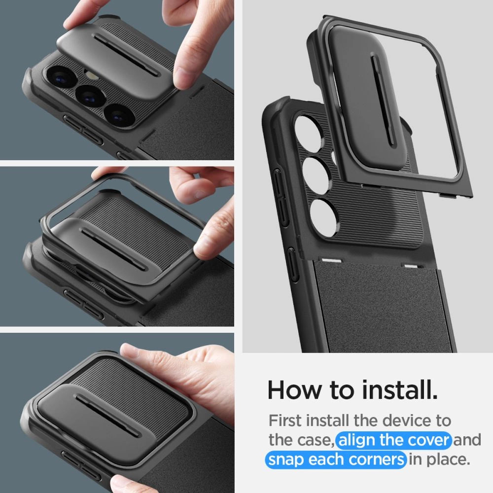 Spigen Optik Armor Case til Samsung Galaxy S24 - sort