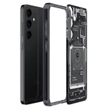 Spigen Ultra Hybrid Case til Samsung Galaxy S24 - mørkgrå (Zero One Pattern)