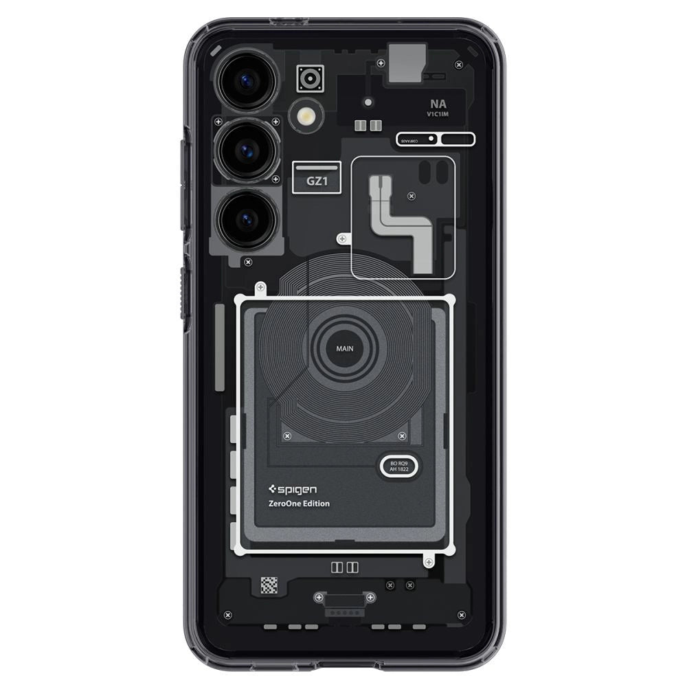 Spigen Ultra Hybrid Case til Samsung Galaxy S24 - mørkgrå (Zero One Pattern)