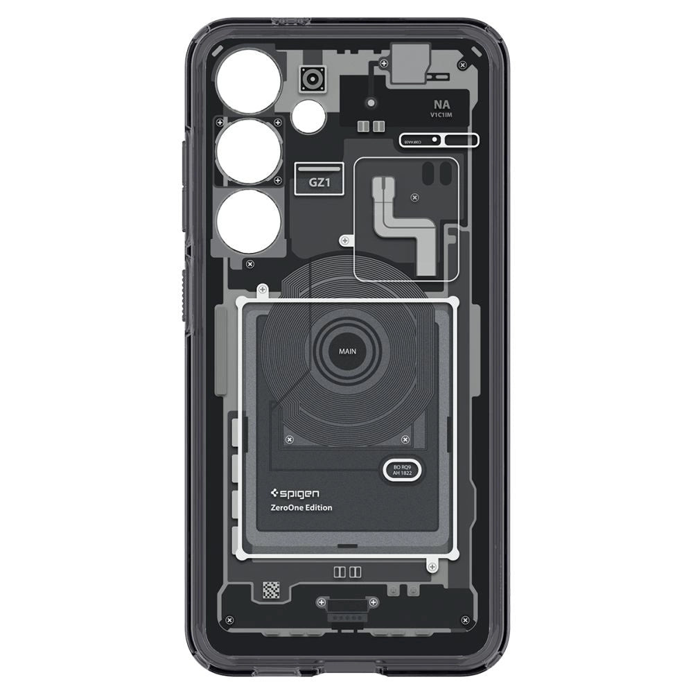 Spigen Ultra Hybrid Case til Samsung Galaxy S24 - mørkgrå (Zero One Pattern)