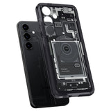 Spigen Ultra Hybrid Case til Samsung Galaxy S24 - mørkgrå (Zero One Pattern)