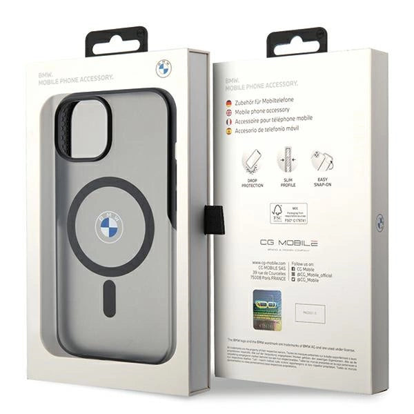 BMW IML Signature MagSafe-hylster til iPhone 15 Plus / 14 Plus - sort