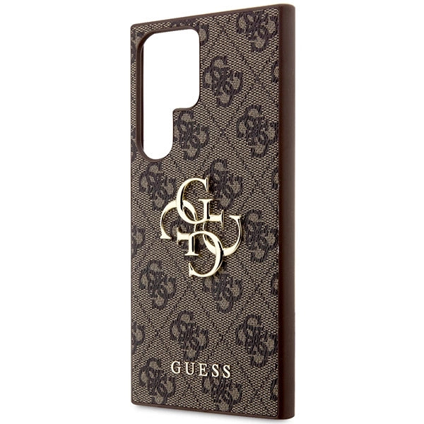 Guess 4G Big Metal Logo Case for Samsung Galaxy S24 Ultra - Brown