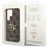 Guess 4G Big Metal Logo Case for Samsung Galaxy S24 Ultra - Brown