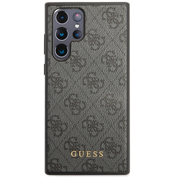 Guess 4G Metal Gold Logo-hylster til Samsung Galaxy S24 Ultra - sort