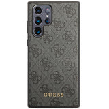 Guess 4G Metal Gold Logo-hylster til Samsung Galaxy S24 Ultra - sort