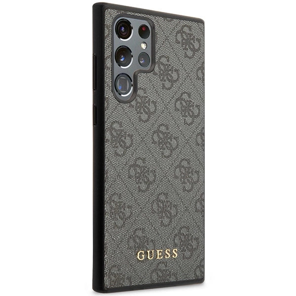 Guess 4G Metal Gold Logo-hylster til Samsung Galaxy S24 Ultra - sort