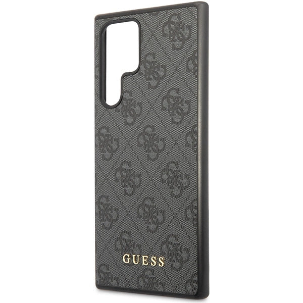 Guess 4G Metal Gold Logo-hylster til Samsung Galaxy S24 Ultra - sort