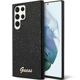 Guess Glitter Script Case til Samsung Galaxy S24 Ultra - sort