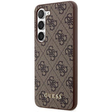 Guess 4G Metal Gold Logo-hylster til Samsung Galaxy S24+ - brun