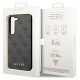 Guess 4G Metal Gold Logo-hylster til Samsung Galaxy S24+ - sort