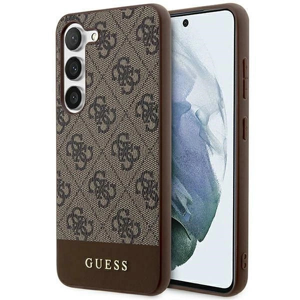 Guess 4G Stripe Collection-kasse til Samsung Galaxy S24+ - brun