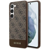 Guess 4G Stripe Collection-kasse til Samsung Galaxy S24+ - brun