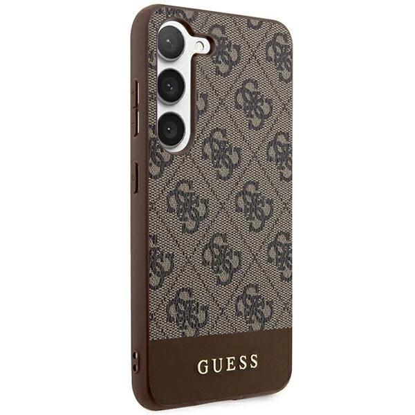 Guess 4G Stripe Collection-kasse til Samsung Galaxy S24+ - brun