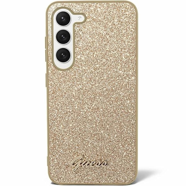 Guess Glitter Script case til Samsung Galaxy S24+ - guld