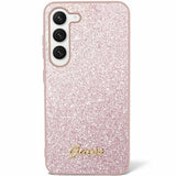 Guess Glitter Script case til Samsung Galaxy S24+ - pink