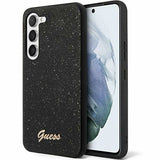Guess Glitter Script case til Samsung Galaxy S24 - sort