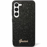 Guess Glitter Script case til Samsung Galaxy S24 - sort