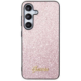 Guess Glitter Script Case til Samsung Galaxy S24 - Pink