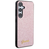Guess Glitter Script Case til Samsung Galaxy S24 - Pink