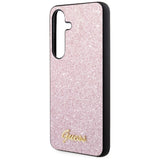 Guess Glitter Script Case til Samsung Galaxy S24 - Pink