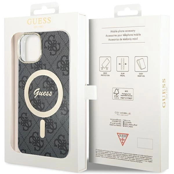 Guess 4G MagSafe-hylster til iPhone 15 Plus / 14 Plus - sort