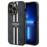 Guess 4G Printed Stripes MagSafe case til iPhone 15 Pro Max - sort