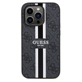 Guess 4G Printed Stripes MagSafe case til iPhone 15 Pro Max - sort