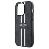 Guess 4G Printed Stripes MagSafe case til iPhone 15 Pro Max - sort