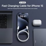Joyroom Ben Series S-A45 USB-C / USB-C 60W Kabel 1 m - Hvid
