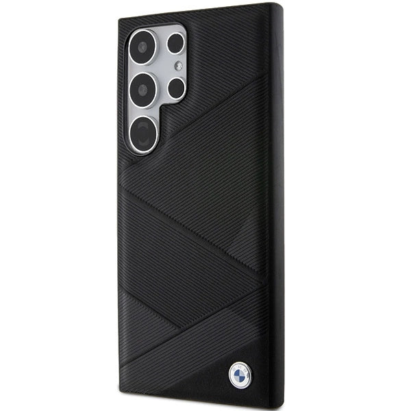 BMW BMHCS24L23RCGPK S24 Ultra S928 sort/sort hardcase Signature læder Crossing Lines mønster
