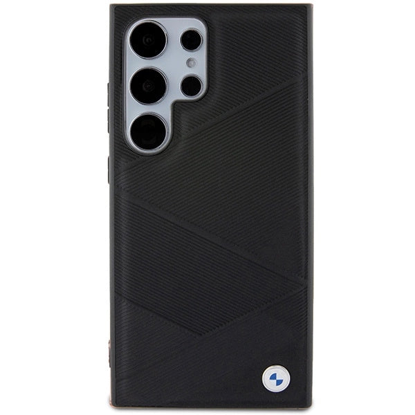 BMW BMHCS24L23RCGPK S24 Ultra S928 sort/sort hardcase Signature læder Crossing Lines mønster
