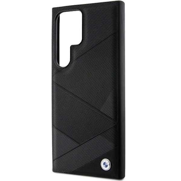 BMW BMHCS24L23RCGPK S24 Ultra S928 sort/sort hardcase Signature læder Crossing Lines mønster