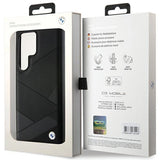 BMW BMHCS24L23RCGPK S24 Ultra S928 sort/sort hardcase Signature læder Crossing Lines mønster