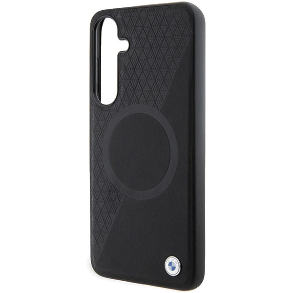 BMW BMHMS24M23RTPK S24+ S926 sort/sort hardcase Signature læder Halvt tekstureret & Circle MagSafe