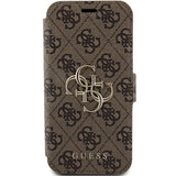 Guess 4G Metal Logo-hylster til iPhone 15 Pro - brun
