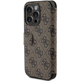 Guess 4G Metal Logo-hylster til iPhone 15 Pro - brun